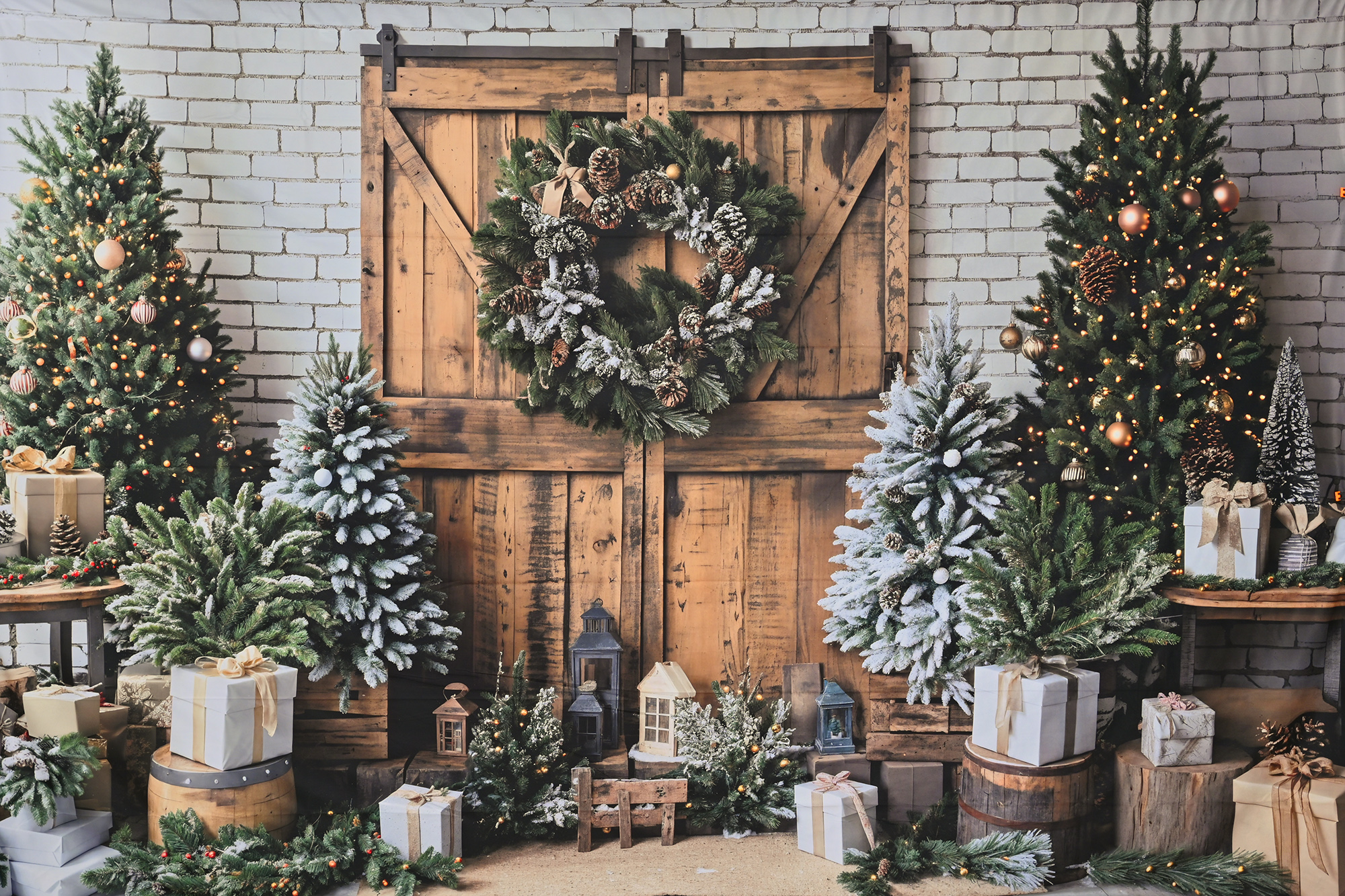 Country Chic Background 3 to 2 ratio Christmas portraits Vancouver