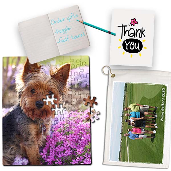 Photo Puzzles and Golf Towels