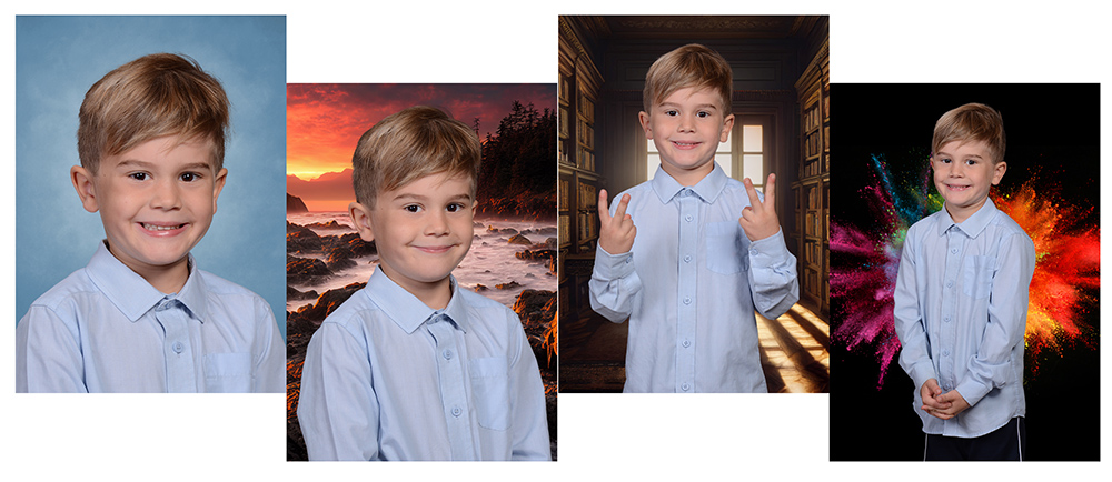 Multi-Pose With Backgrounds school photos bc